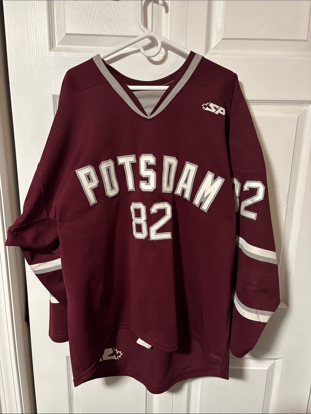Potsdam State University #82 Maroon Hockey Jersey